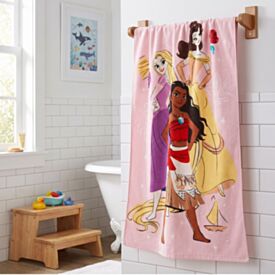 Toalha de Banho Infantil 100% Algodão Felpuda Princesas Havan Kids - Estampada