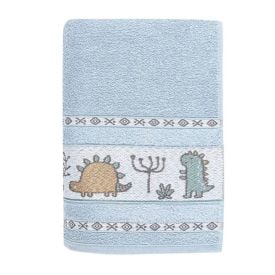 Toalha de Banho Infantil Kids - Dino Azul Nevoa