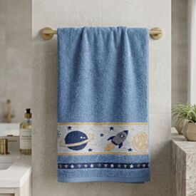 Toalha de Banho Infantil Havan Kids - Galáxia Azul Veleiro