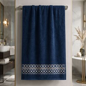 Toalha Super Banho 100% Algodão Lisboa Havan Casa - Azul Marinho