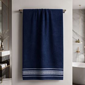 Toalha de Banho 100% Algodão Napole Havan Casa - Azul Marinho