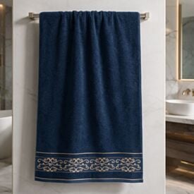 Toalha de Banho 100% Algodão Napole Havan Casa - Azul Noite