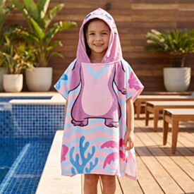 Toalha de Banho Poncho Infantil Disney 60X120cm - Angel