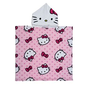 Toalha de Banho Poncho Infantil Sanrio 60X1,20M - Hello Kitty