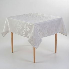 Toalha de Mesa 1,35M X 1,35M Elegance Havan Casa - Folhas Cinza