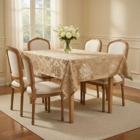 Toalha de Mesa 1,35M X 2,10M Elegance Havan Casa - Arabesco Kaki