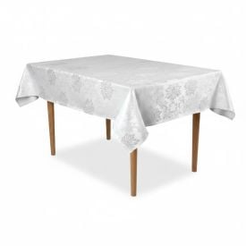 Toalha de Mesa 1,35M X 2,10M Elegance Havan Casa - Arabesco Branco
