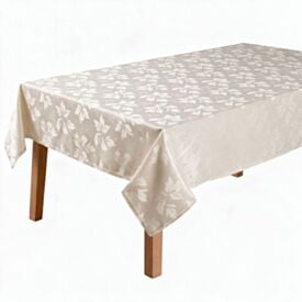 Toalha de Mesa 1,35Mx2,10M Elegance Havan Casa - Folhas Bege