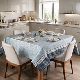 Toalha de Mesa 1,40 X 2,10M Havan Casa by Lepper - Folhas Azuis