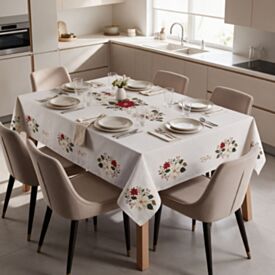 Toalha de Mesa Retangular Allegra 1,40X2,10M Havan Casa - Flor de Natal
