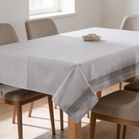 Toalha de Mesa 1,40 X 2,10M Clean Döhler - Listra Cinza