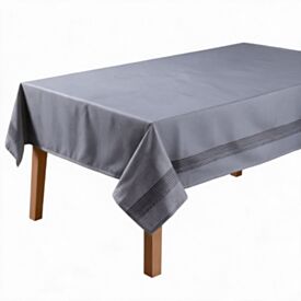 Toalha de Mesa Retangular 1,40 X 2,10M Clean Döhler - Listra Cinza
