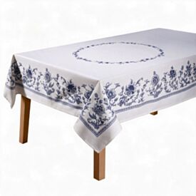 Toalha de Mesa Retangular 1,40 X 2,10M Clean Döhler - Chintz Azul Novo