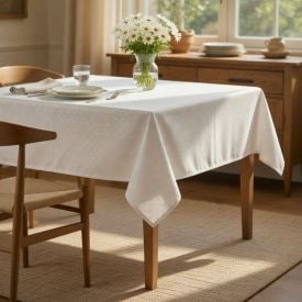 Toalha de Mesa 1,40X2,10 m Requinte Döhler - Branco TJ-5796