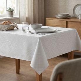 Toalha de Mesa 1,40X2,10 m Requinte Döhler - Prata