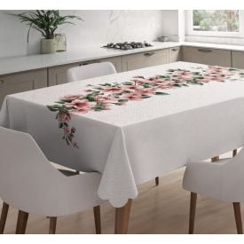 Toalha de Mesa 1,40 X 2,50 m Estampada Havan Casa - Floral Rosa Centro