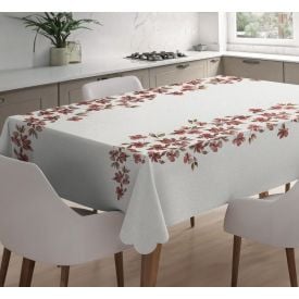 Toalha de Mesa 1,40 X 2,50 m Estampada Havan Casa - Floral Bordô