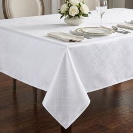 Toalha de Mesa 1,40 X 1,40 m Requinte Döhler - Branco TJ-5795