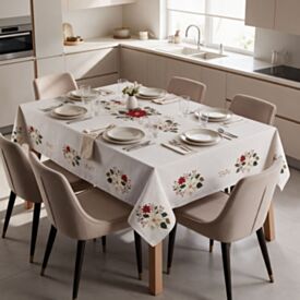 Toalha de Mesa Retangular Allegra 1,40X2,50M Havan Casa - Flor de Natal