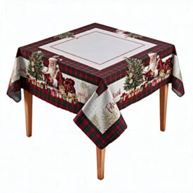 Toalha de Mesa Quadrada Natal Encantado 1,40X1,40M Havan Casa - Noel Xadrez