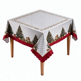Toalha de Mesa Quadrada Natal Encantado 1,40X1,40M Havan Casa - Árvores