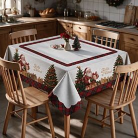 Toalha de Mesa Quadrada Natal Encantado 1,40X1,40M Havan Casa - Noel