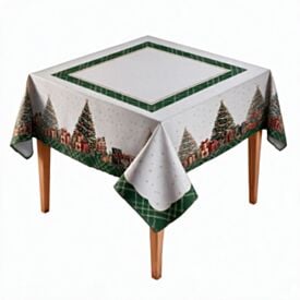 Toalha de Mesa Quadrada Natal Encantado 1,40X1,40M Havan Casa - Pinheiro