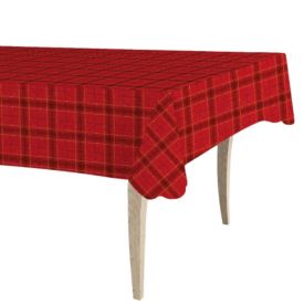 Toalha de Mesa Natalina 1,40X2,10 m Natal Encantado Havan Casa - Xadrez Vermelho