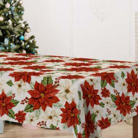 Toalha de Mesa Natalina 1,40X2,10 m Natal Encantado Havan Casa - Flores