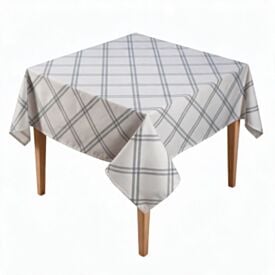 Toalha de Mesa Quadrada 1,40X1,40M Clean Döhler - Grid Azul
