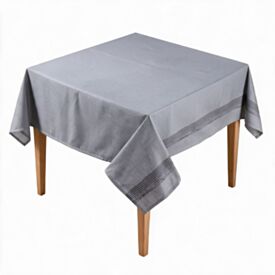 Toalha de Mesa Quadrada 1,40X1,40M Clean Döhler - Listra Cinza