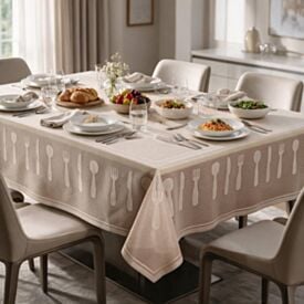Toalha de Mesa Quadrada Madri 140X140 Havan Casa - Bege