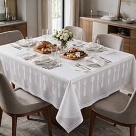Toalha de Mesa Quadrada Madri 140X140 Havan Casa - Branco