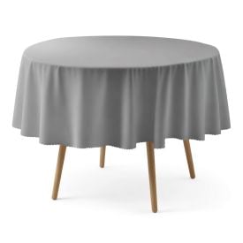 Toalha de Mesa Redonda 1,80 m Gourmet Salehtex - Prata