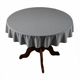 Toalha de Mesa Redonda 1,80M Gourmet Salehtex - Prata