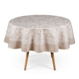 Toalha de Mesa Redonda Clean Renova Dohler - Alana Bege