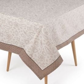 Toalha de Mesa 1,40X2,50M Clean Döhler - Desenho Café