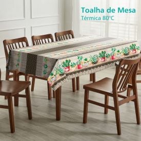 Toalha de Mesa Térmica 1,38X1,38 m Salehtex - Cactus