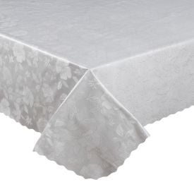 Toalha de Mesa Térmica 1,38X1,38 m Salehtex - Prata Jacquard