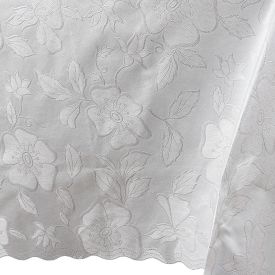 Toalha de Mesa Térmica 1,38X1,38 m Salehtex - Prata Jacquard