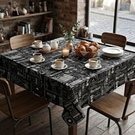 Toalha de Mesa Térmica 1,38X1,38 m Salehtex - Café Expresso Preto