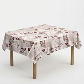 Toalha de Mesa Térmica 1,38X1,38 m Salehtex - Coração Patchwork