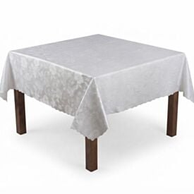 Toalha de Mesa Térmica 1,38X1,38 m Salehtex - Prata Jacquard