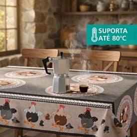 Toalha de Mesa Térmica 1,38X1,38 m Salehtex - Happy Chicken