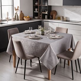 Toalha de Mesa Térmica Quadrada 1,38X1,38M Salehtex - Bege