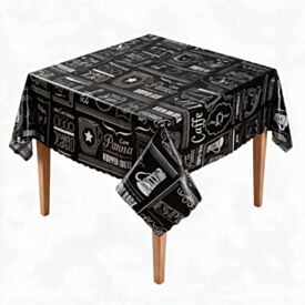 Toalha de Mesa Térmica Quadrada 1,38X1,38M Salehtex - Café Expresso Preto