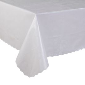 Toalha de Mesa Térmica 1,38X2,10 m Salehtex - Branca Jacquard