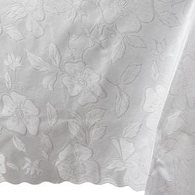 Toalha de Mesa Térmica 1,38X2,10 m Salehtex - Prata Jacquard