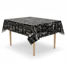 Toalha de Mesa Térmica 1,38M X 2,10M Salehtex - Café Expresso Preto