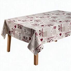 Toalha de Mesa Térmica Retangular 1,38Mx2,10M Salehtex - Coração Patchwork
